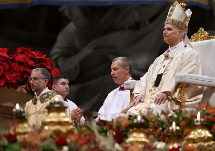 XIV celebró su primera misa de Navidad tras ser elegido como papa en mayo de 2025. FOTO: VATICAN NEWS