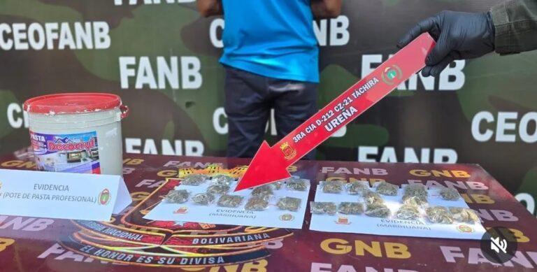 Cruzó frontera con droga oculta en un recipiente