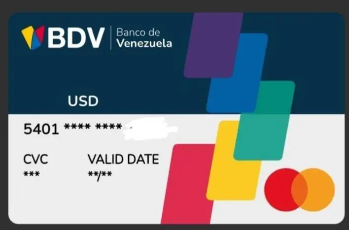 Nueva Trajeta de debito Banco de Venezuela