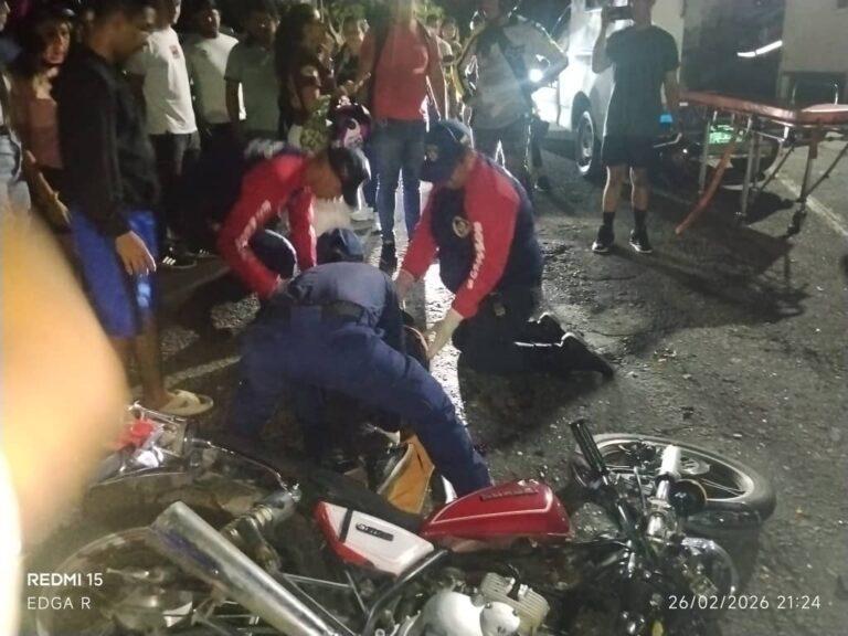 Un joven lesionado al derrapar su moto a escasos metros del aeropuerto de frontera