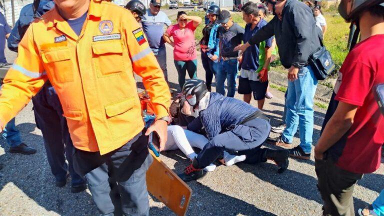 Dos lesionados tras derrapar en la avenida Francisco de Cáceres de La Grita