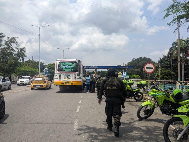 Despliegue policial en La Parada