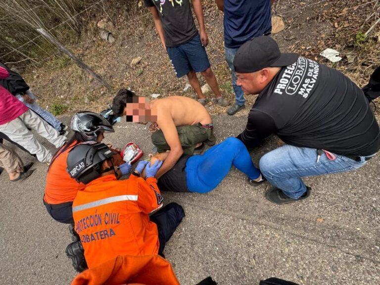 Mujer resultó herida tras derrapar en su motocicleta en Lobatera