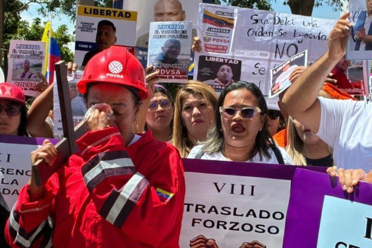 «Quiero ver a mi papá»: los hijos del caso Pdvsa Obrero se unen a viacrucis por libertad
