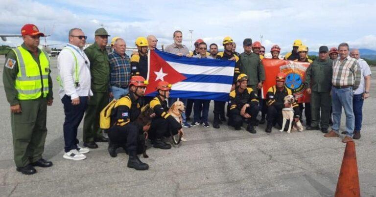 Rescatistas cubanos llegan para apoyar
