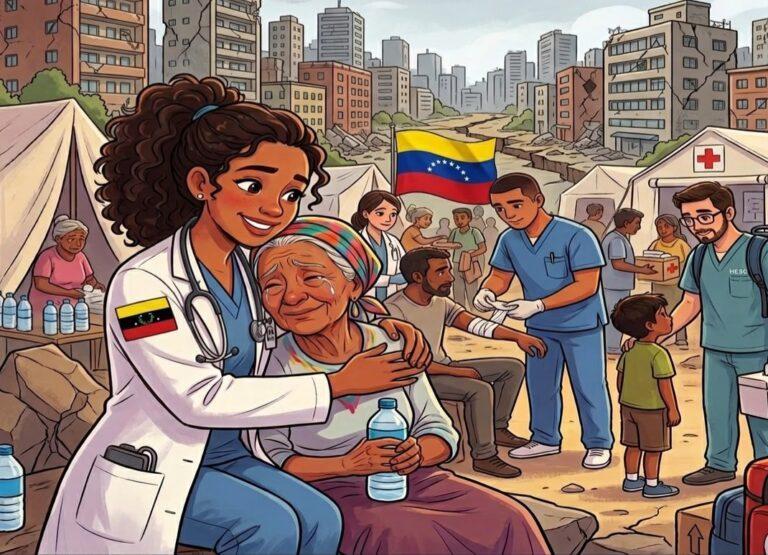 Manos de médicos y enfermeros tachirenses en el siniestro de La Guaira