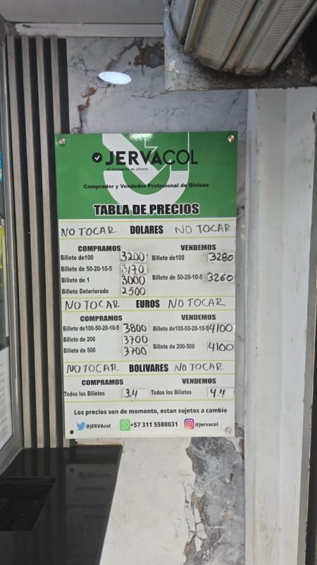 Dólar en La Parada este 1A