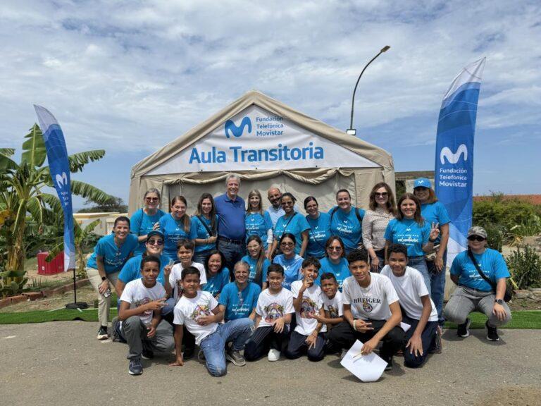 Movistar apoya la continuidad educativa de 140 niños con un Aula Transitoria en La Guaira