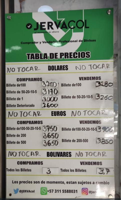 Dólar en La Parada este 11Oct